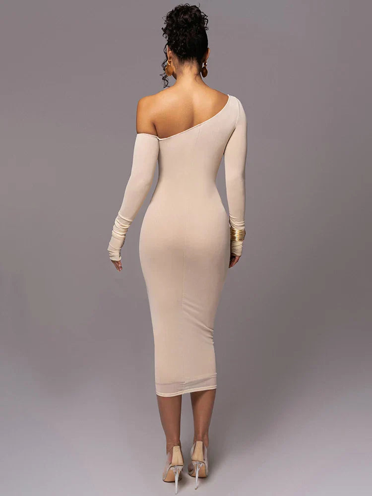 Arbella - Women's Dress with Ruching and One-Shoulder Neckline - photo 7