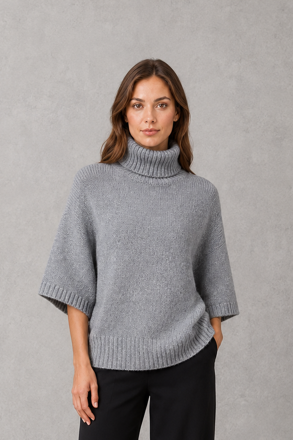 Birdie - Women's High Neck Batwing Knit Jumper - photo 1