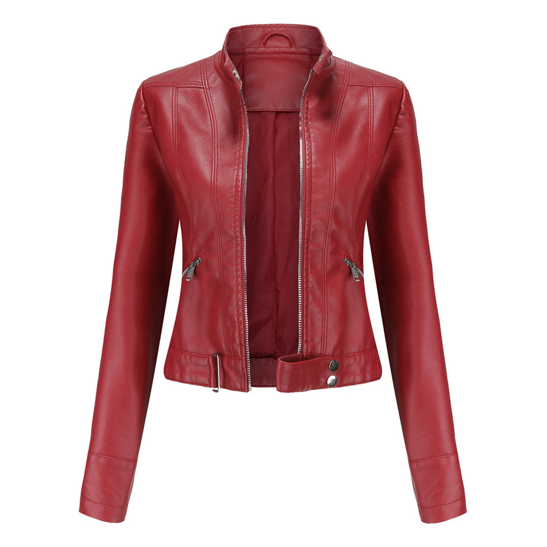 Clemence - Women's Bomber Jacket with Zip Front and Collar - photo 14