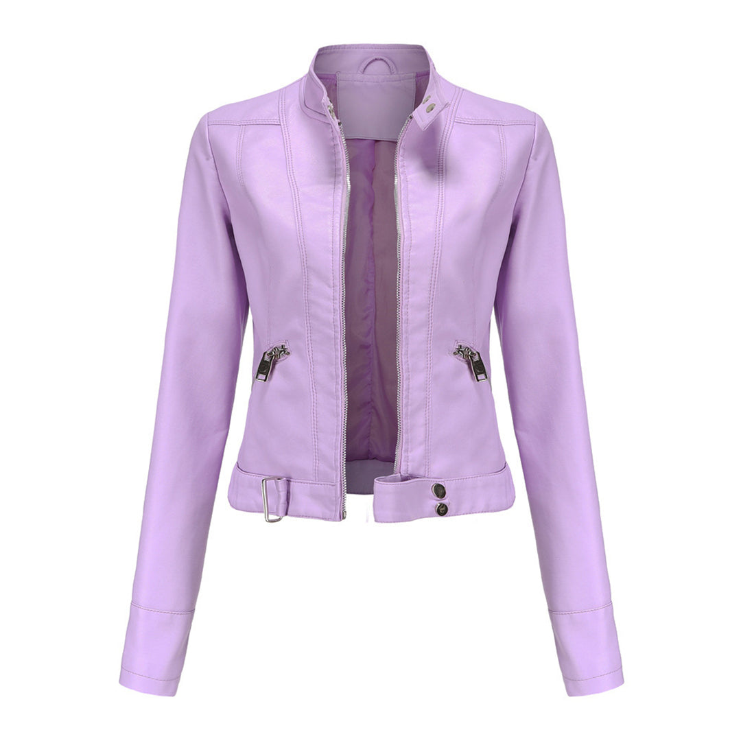 Clemence - Women's Bomber Jacket with Zip Front and Collar - photo 5