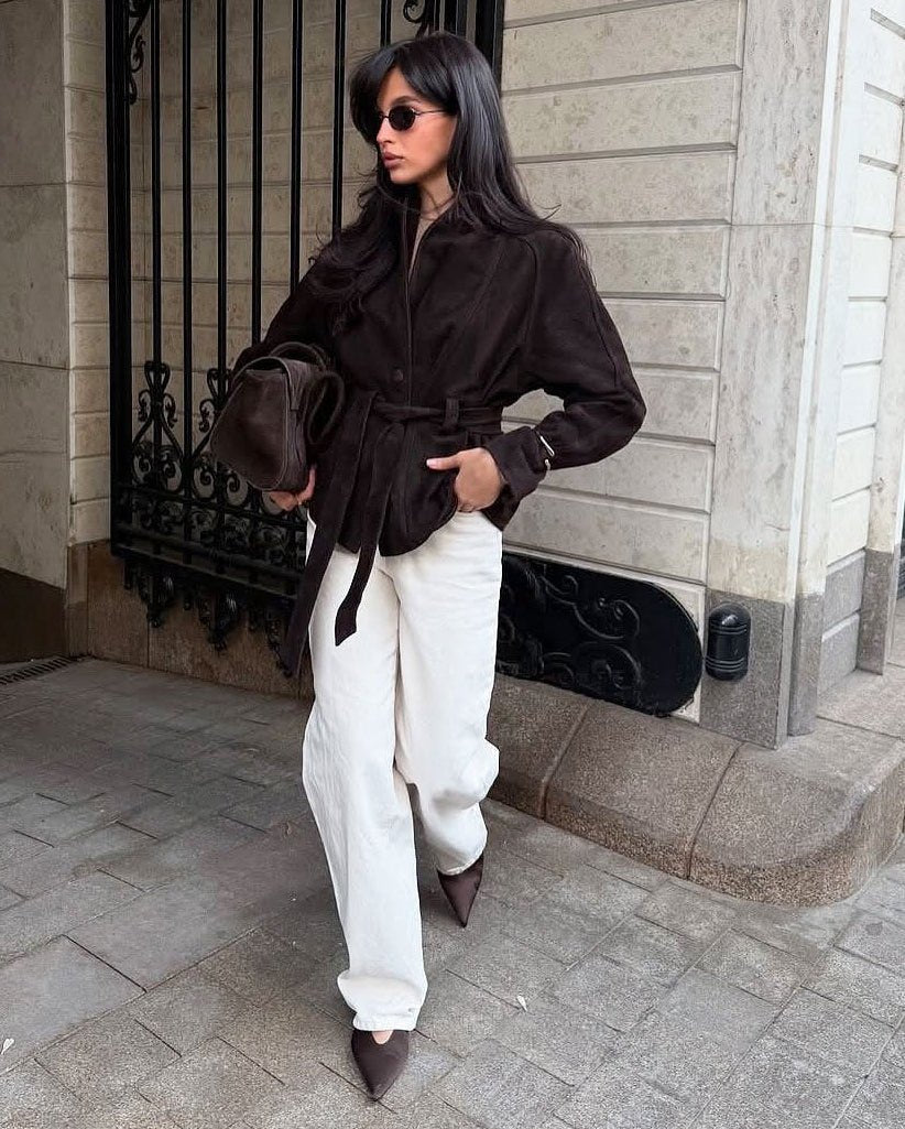 Elara - Women's Trench Coat with Button Front and Tie Belt - photo 5