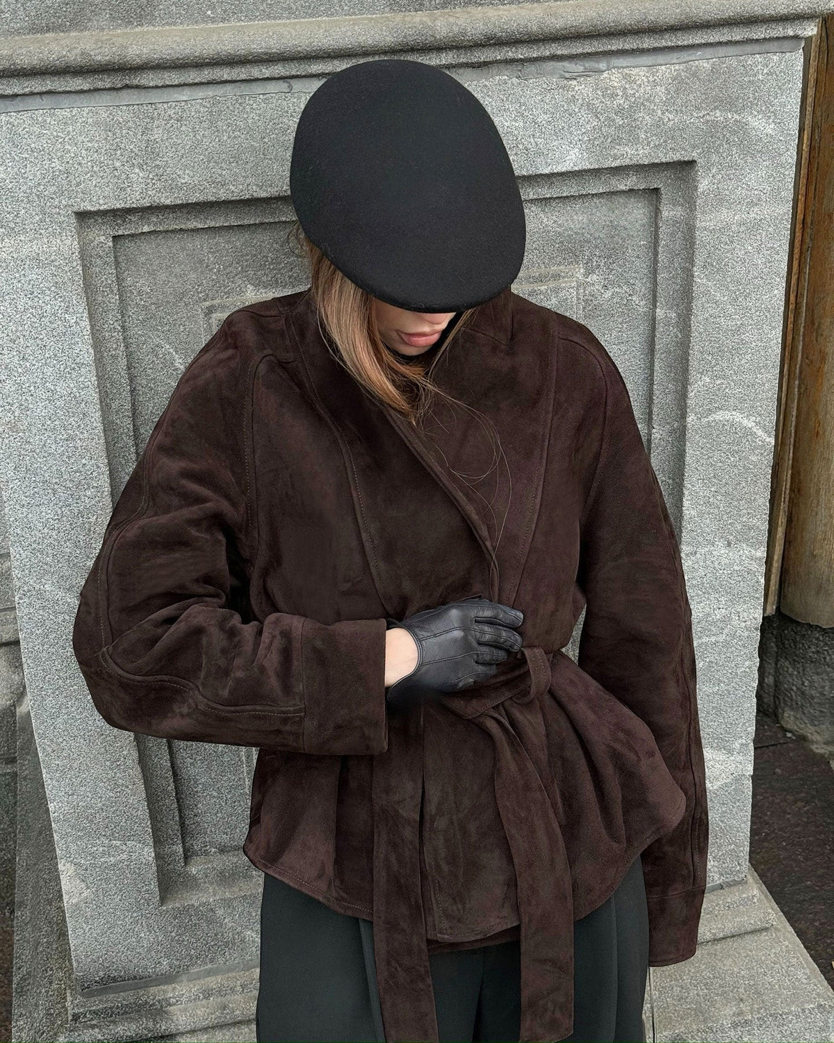Elara - Women's Trench Coat with Button Front and Tie Belt - photo 8