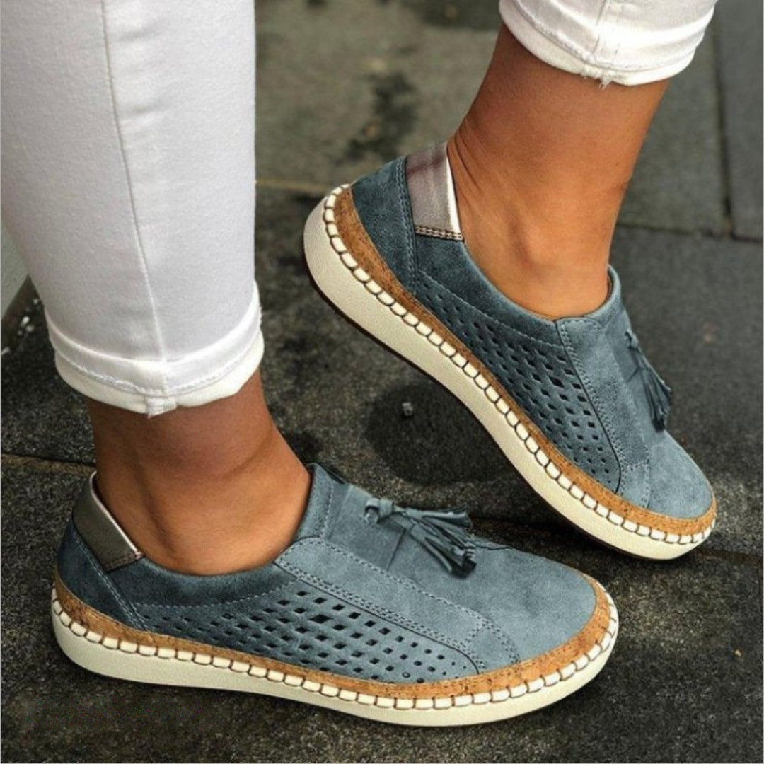 Emma - Women's Orthopedic Comfort Slip-On Shoes - Blue