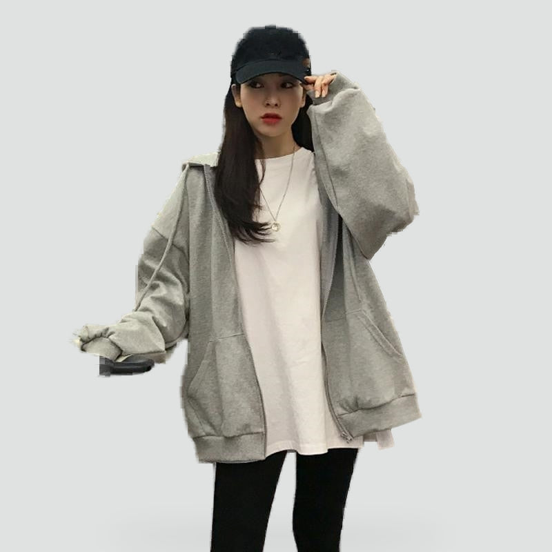Fay - Women's Relaxed Hoodie with Zip Front - photo 5