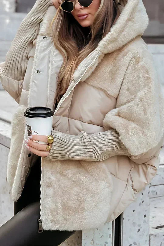 Florrie - Women's Hooded Faux Fur Puffer Jacket - photo 1