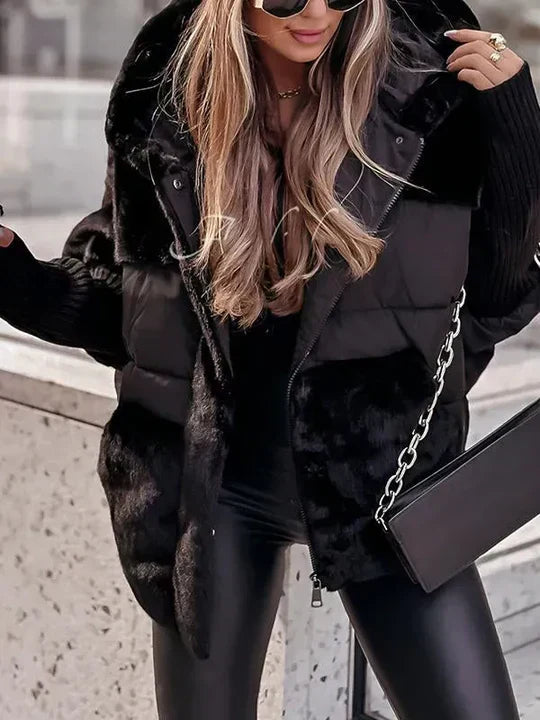 Florrie - Women's Hooded Faux Fur Puffer Jacket - photo 2