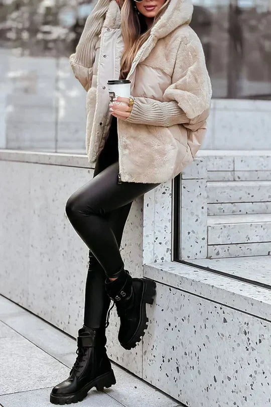 Florrie - Women's Hooded Faux Fur Puffer Jacket - photo 5