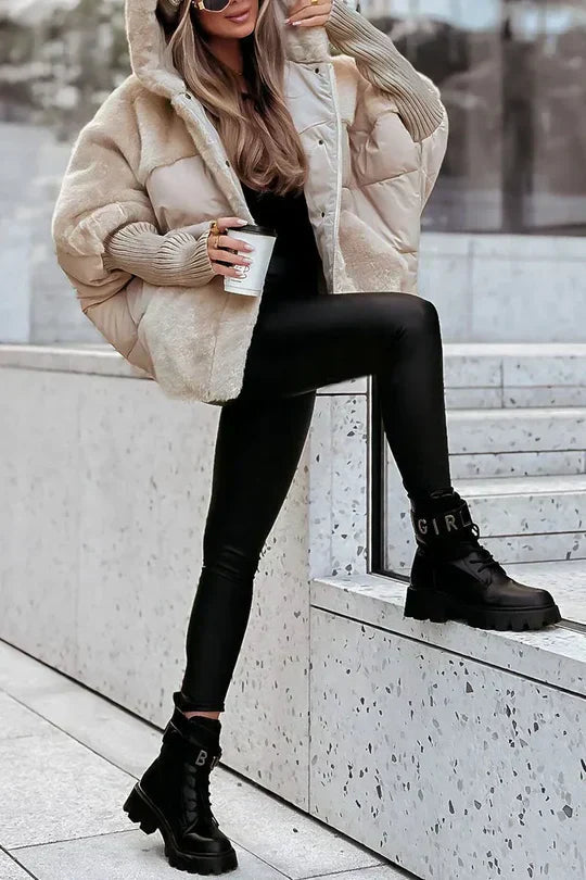 Florrie - Women's Hooded Faux Fur Puffer Jacket - photo 6