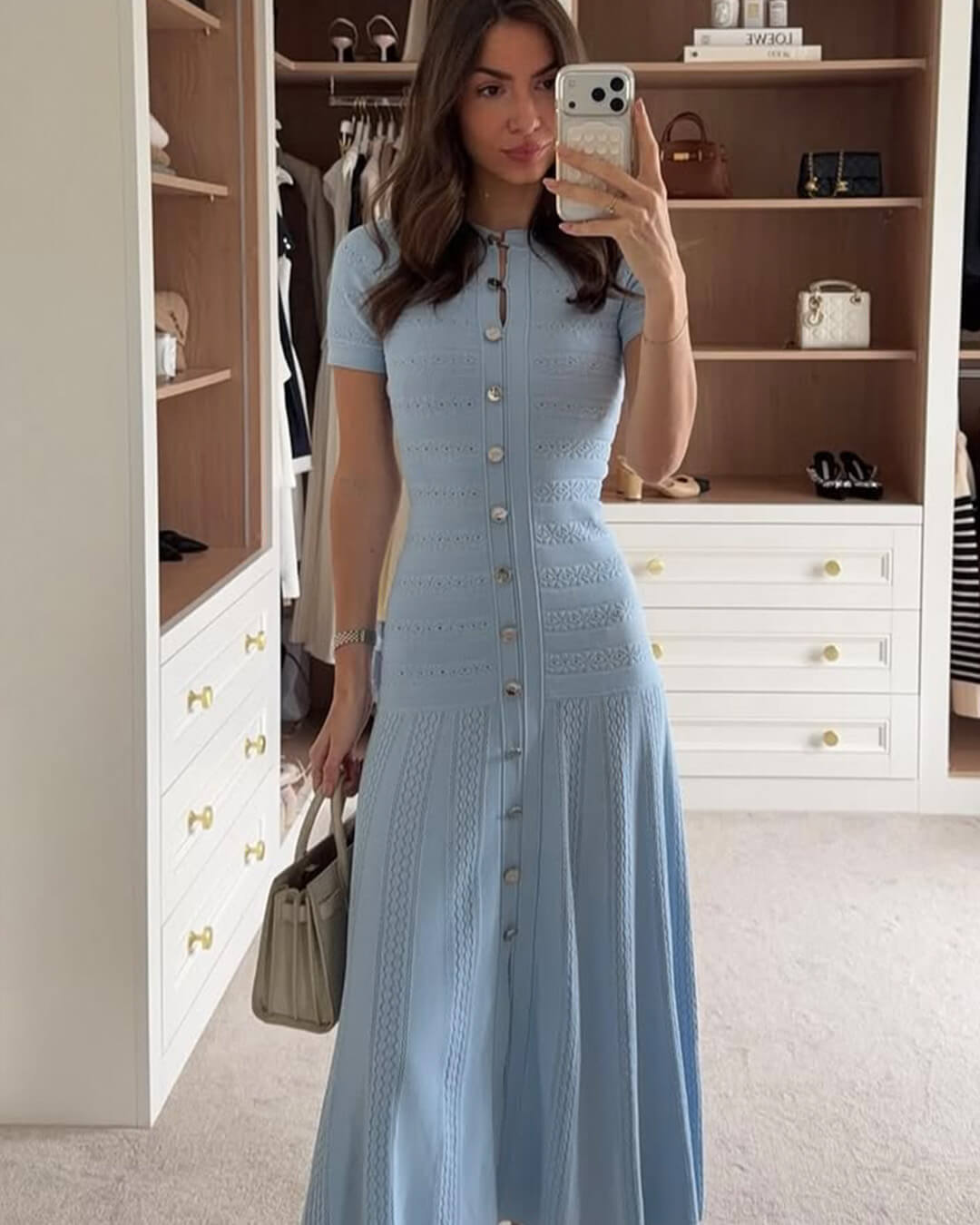 Julitta - Women's Ribbed Midi Dress - photo 1