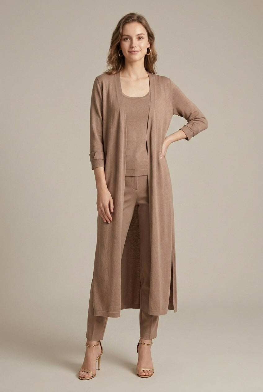 Kalinda - Women's Relaxed Cardigan with Long Sleeves - photo 4