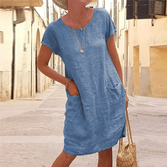 Women’s Minimalist Relaxed Shift Dress with Pockets - photo 2