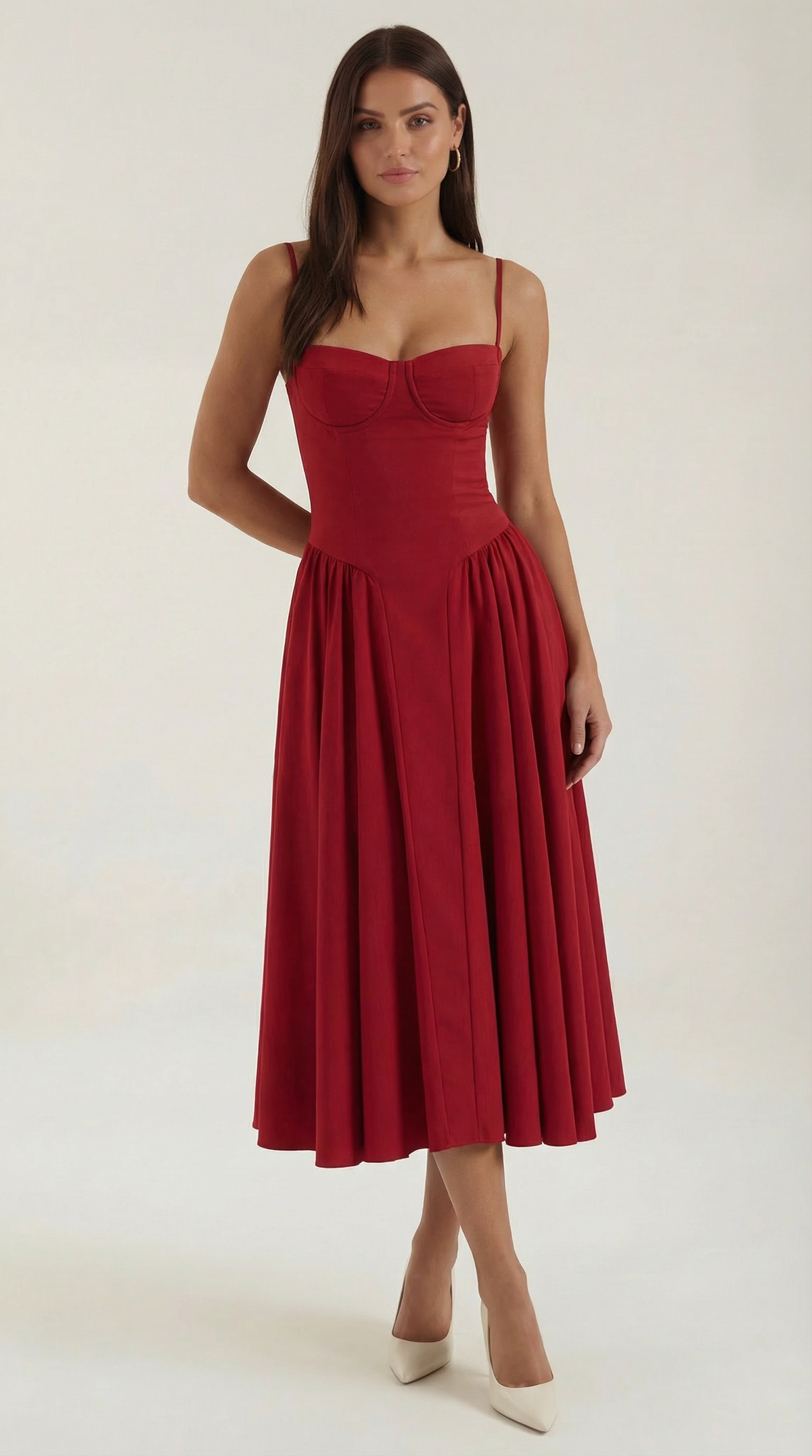 Marielle - Women's Floral Corset Wedding Guest Midi Dress - photo 21