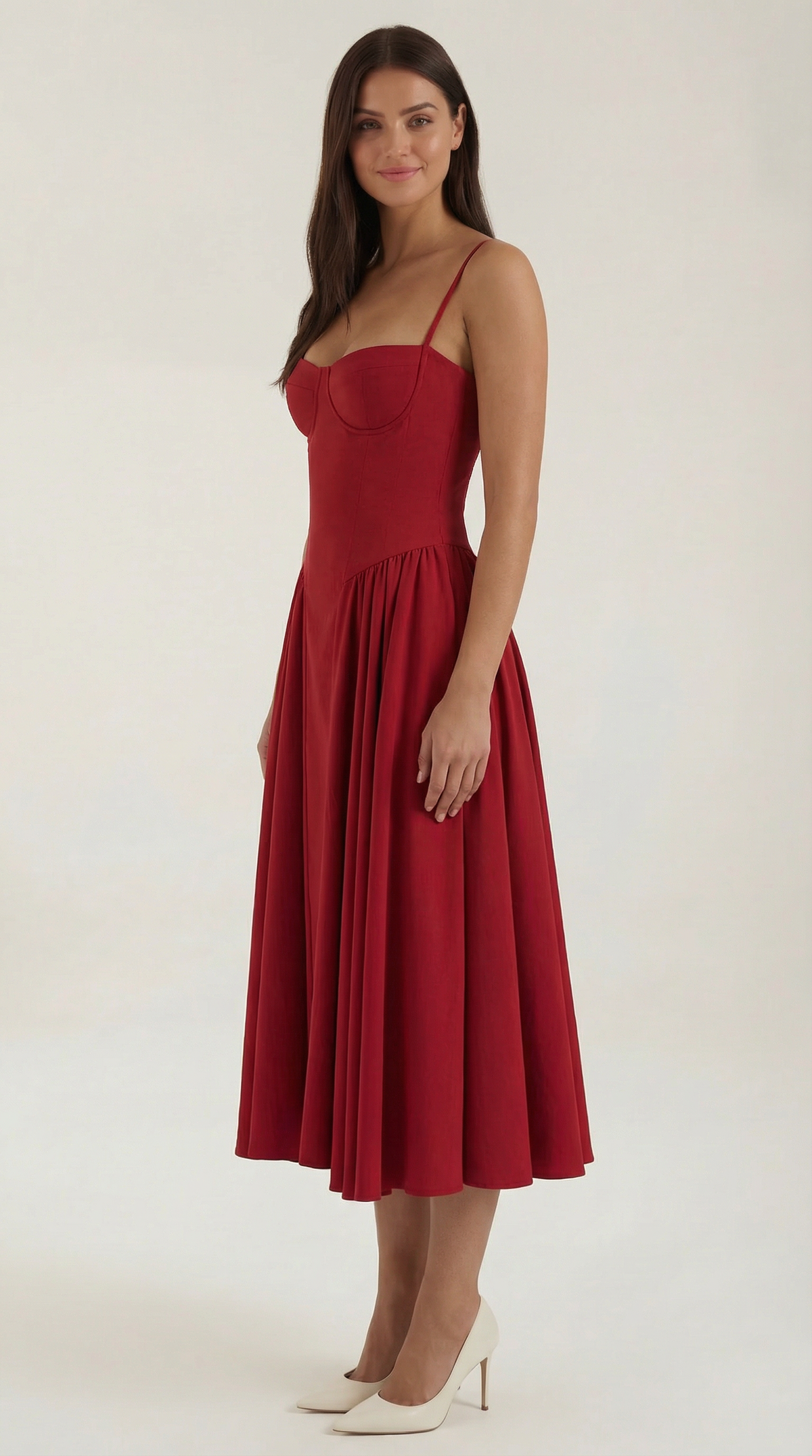 Marielle - Women's Floral Corset Wedding Guest Midi Dress - photo 22