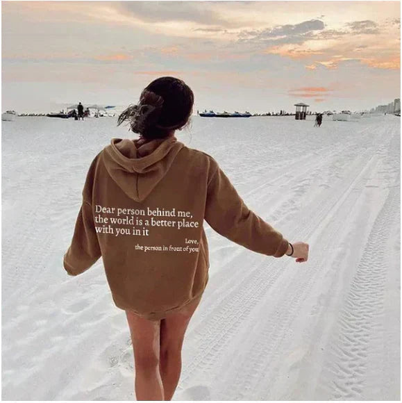Sheila - Women's Oversized Hoodie with Back Print - photo 7