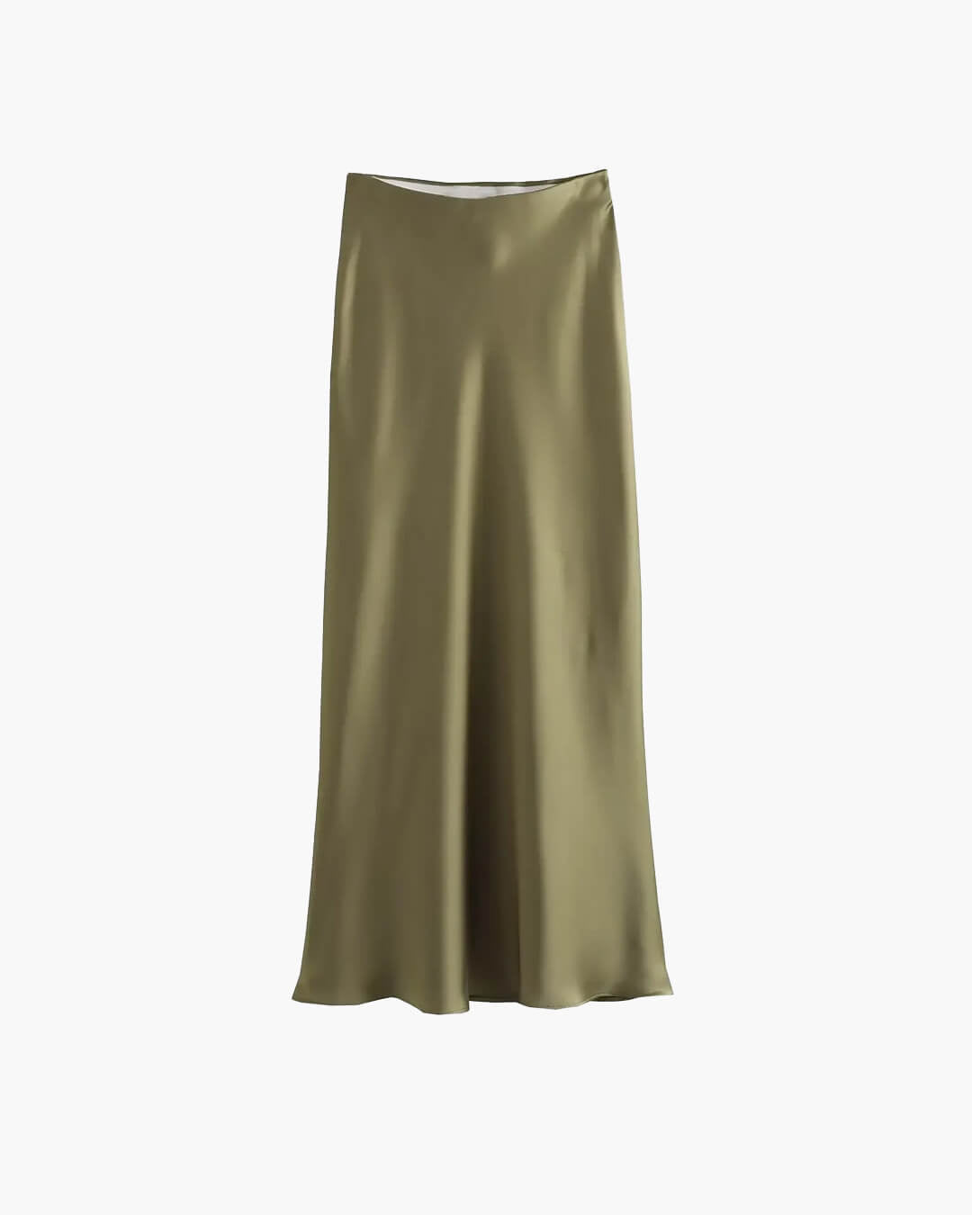 Anais - Women's High Waist Satin Midi Skirt for Office and Evening - photo 5