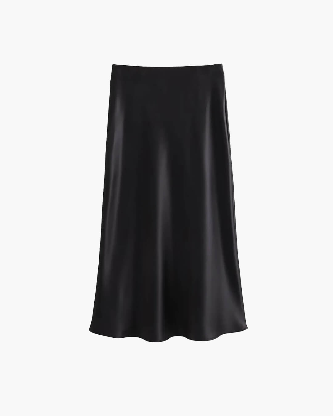 Anais - Women's High Waist Satin Midi Skirt for Office and Evening - photo 1