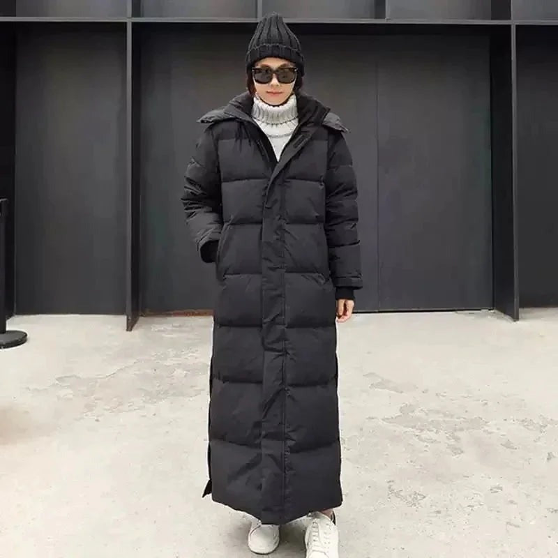 Xena - Women's long puffer jacket with removable hood - photo 3
