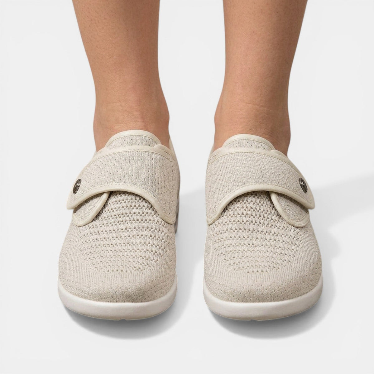 Candice - Women's Cushioned Wide Fit Trainers with Strap