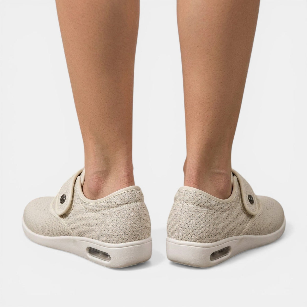 Candice - Women's Cushioned Wide Fit Trainers with Strap