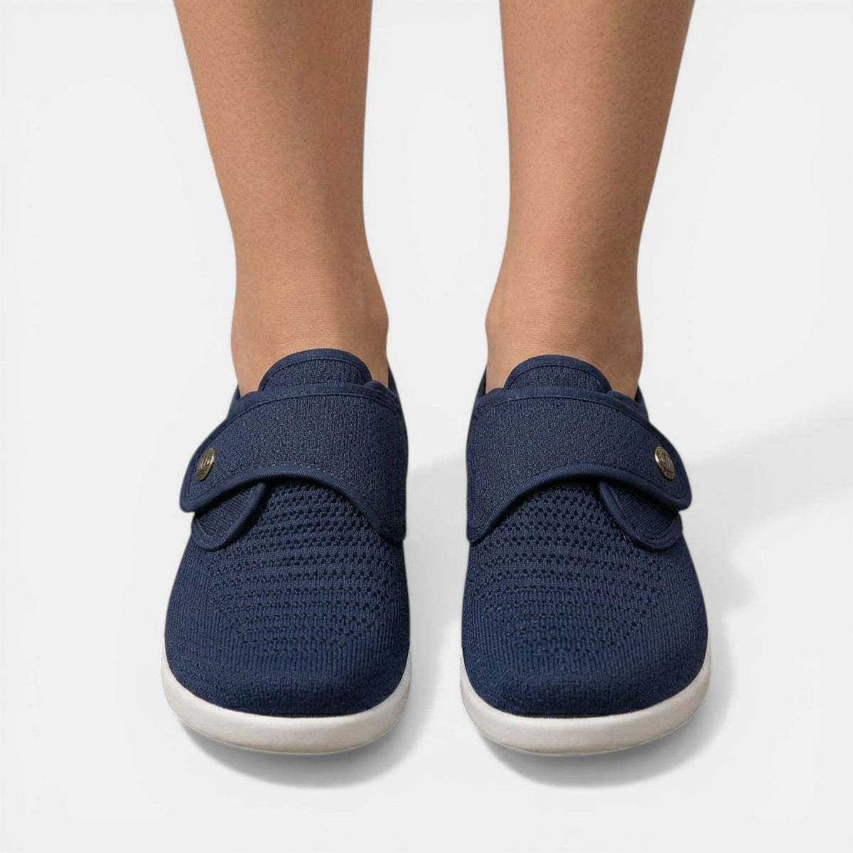 Candice - Women's Cushioned Wide Fit Trainers with Strap