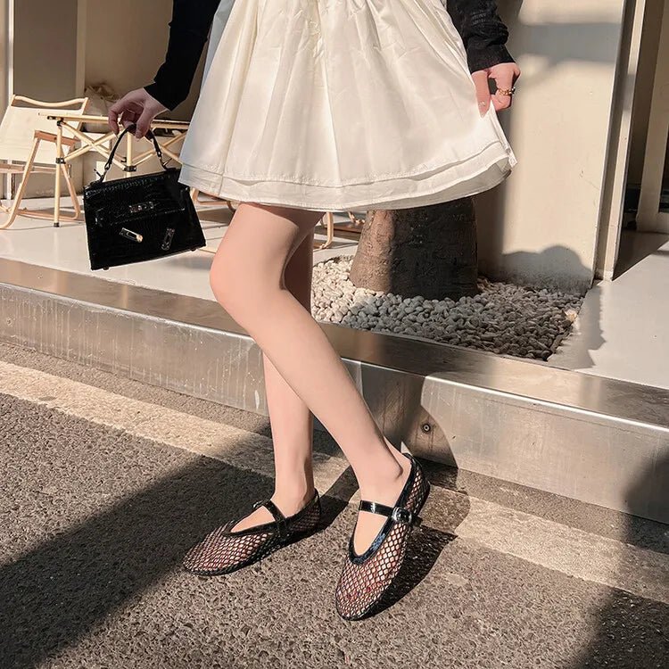Lena - Women's Wide Toe Box Mesh Ballet Flats - photo 22